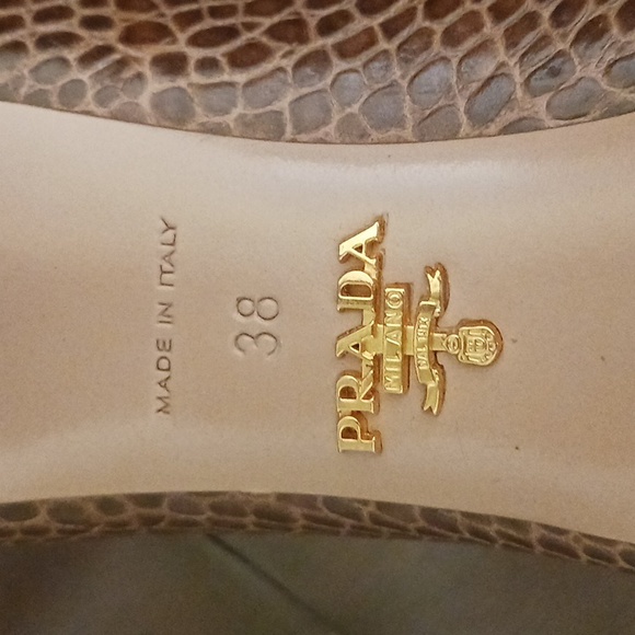 Prada Brown Peep Toe Pumps 38 - Picture 6 of 7